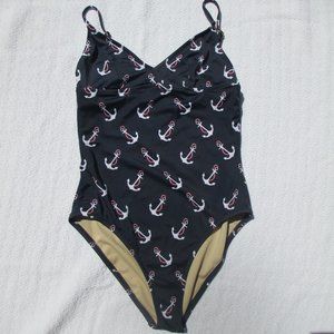 J. CREW Swimsuit Anchor Print